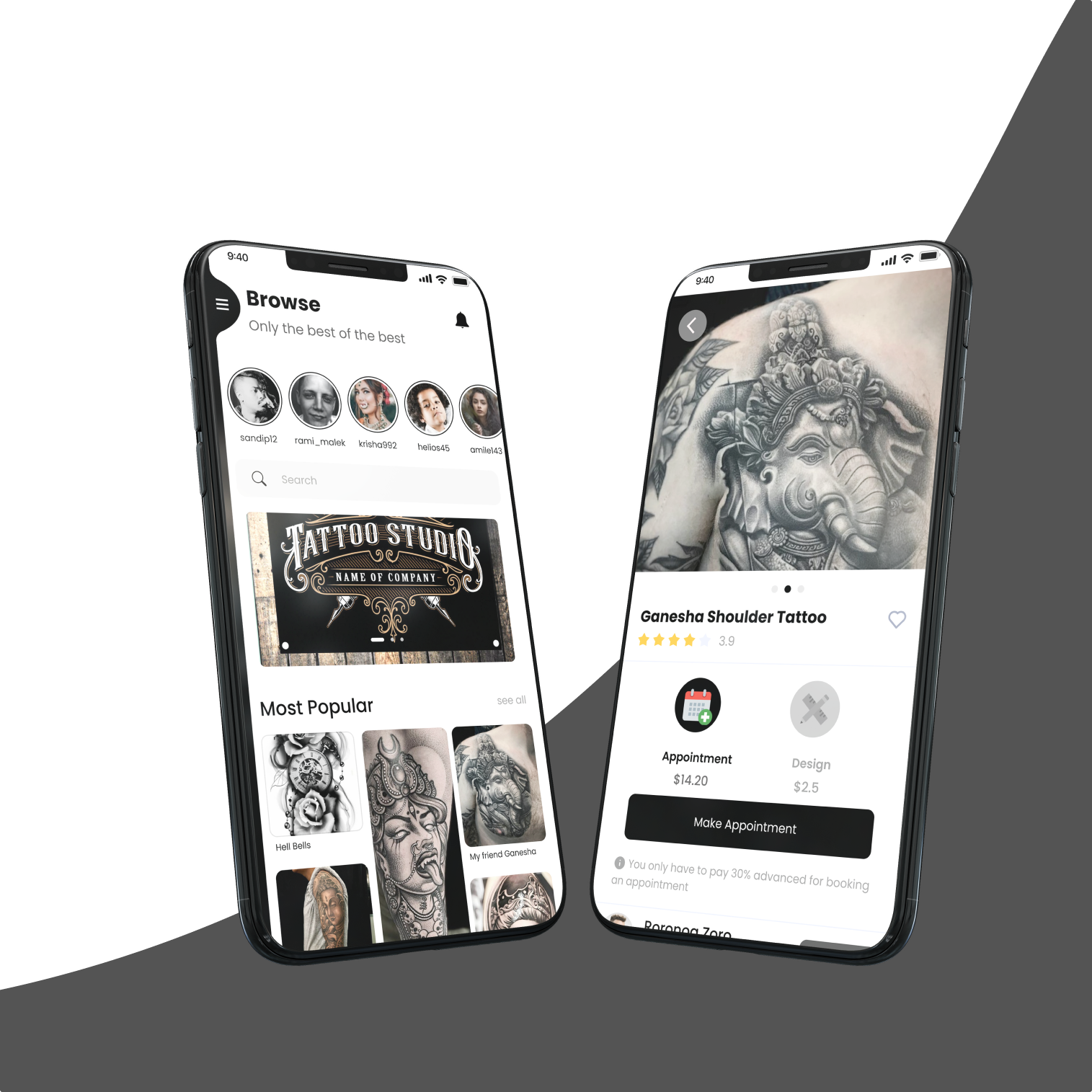 Inksvilla hero visual showing key app screens